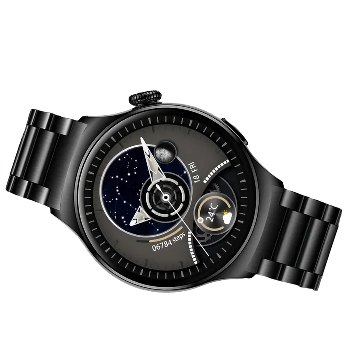 Reloj inteligente deportivo de pantalla grande para hombre, negro
