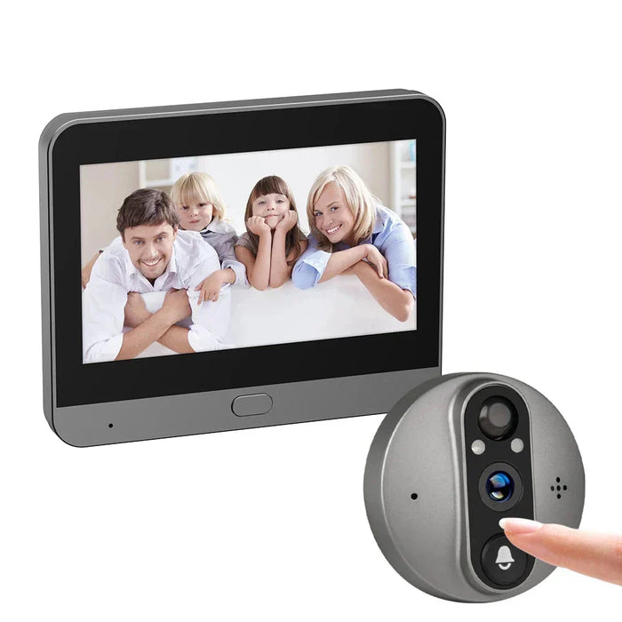 Smart Wi-Fi digital door viewer with camera and doorbell