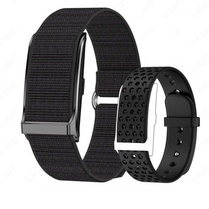 Pulsera inteligente sin pantalla para actividad física, negra