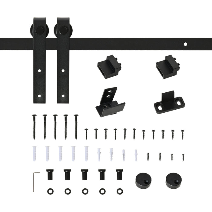 200 cm carbon steel sliding barn door rail