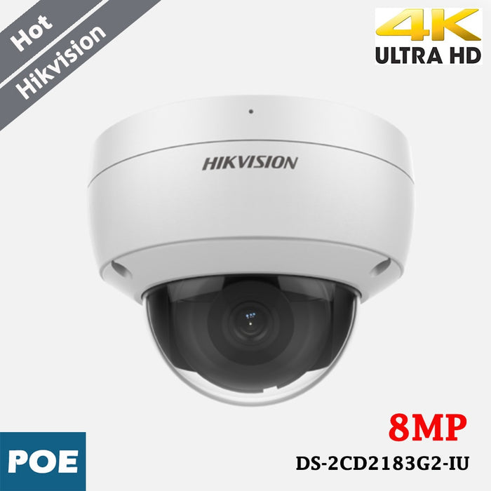 Hikvision DS-2CD2183G2-IU 8 MP IP camera, 120 dB WDR, H.265+, human and vehicle detection