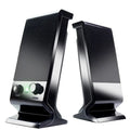 Compact USB Laptop Speakers with Volume Control (Black)-0
