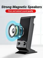 Compact USB Laptop Speakers with Volume Control (Black)-2