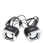 Black computer speakers with bass subwoofer