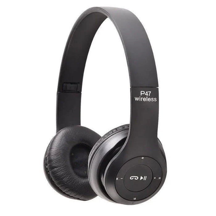 Casque Bluetooth sans fil à arceau, noir