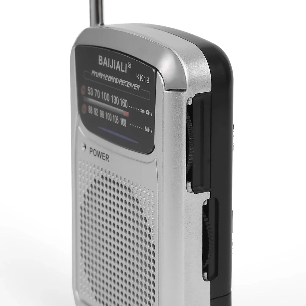 Full Band Portable Mini Pocket Radio Silver-2