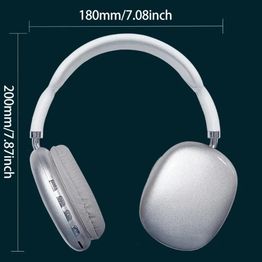 Langattomat Bluetooth-panta-kuulokkeet, valkoiset