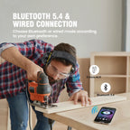 Yellow rechargeable noise-reducing earmuffs
