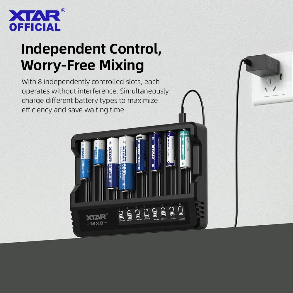 XTAR MX8 Smart Battery Charger-3