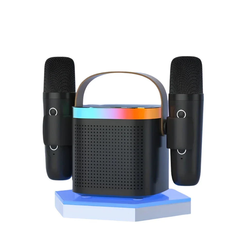 Kannettava Bluetooth-karaokejärjestelmä mikrofoneilla