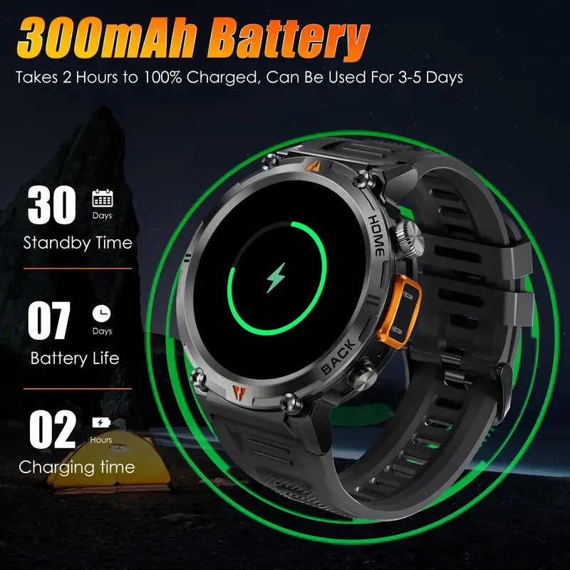 Montre connectée à écran tactile avec lampe torche