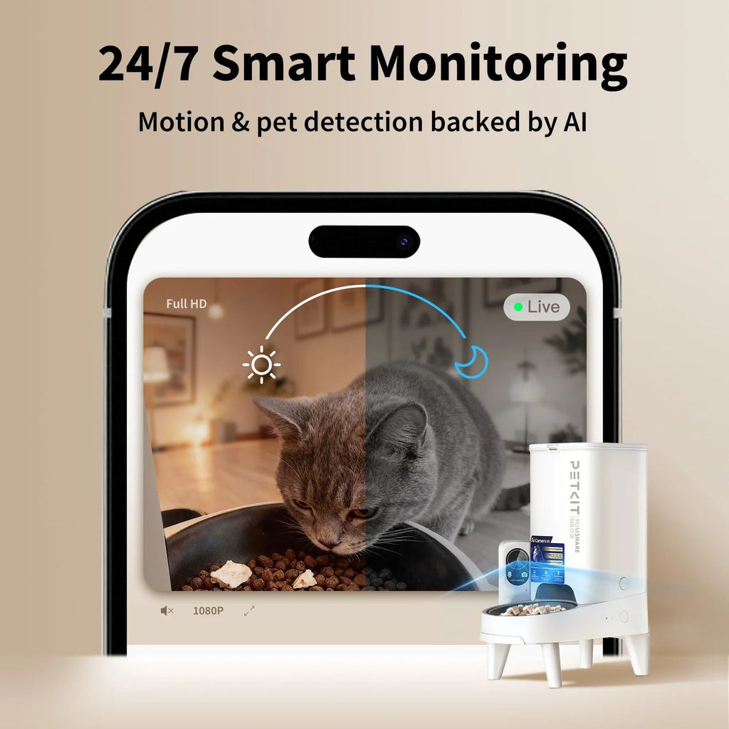 PETKIT YumShare Solo 2 automaattinen ruokinta-automaatti ja kamera