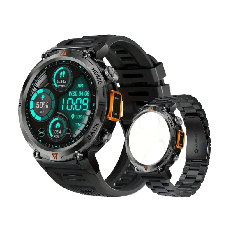 Montre connectée à écran tactile avec lampe torche